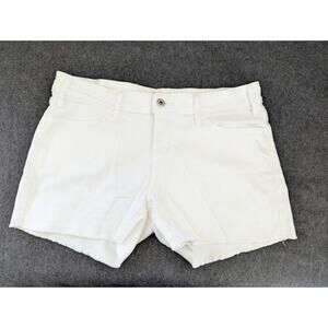 Levi's Shorts Women 10 White Denim Light Wash Mid Rise Chino Flat Front Pockets